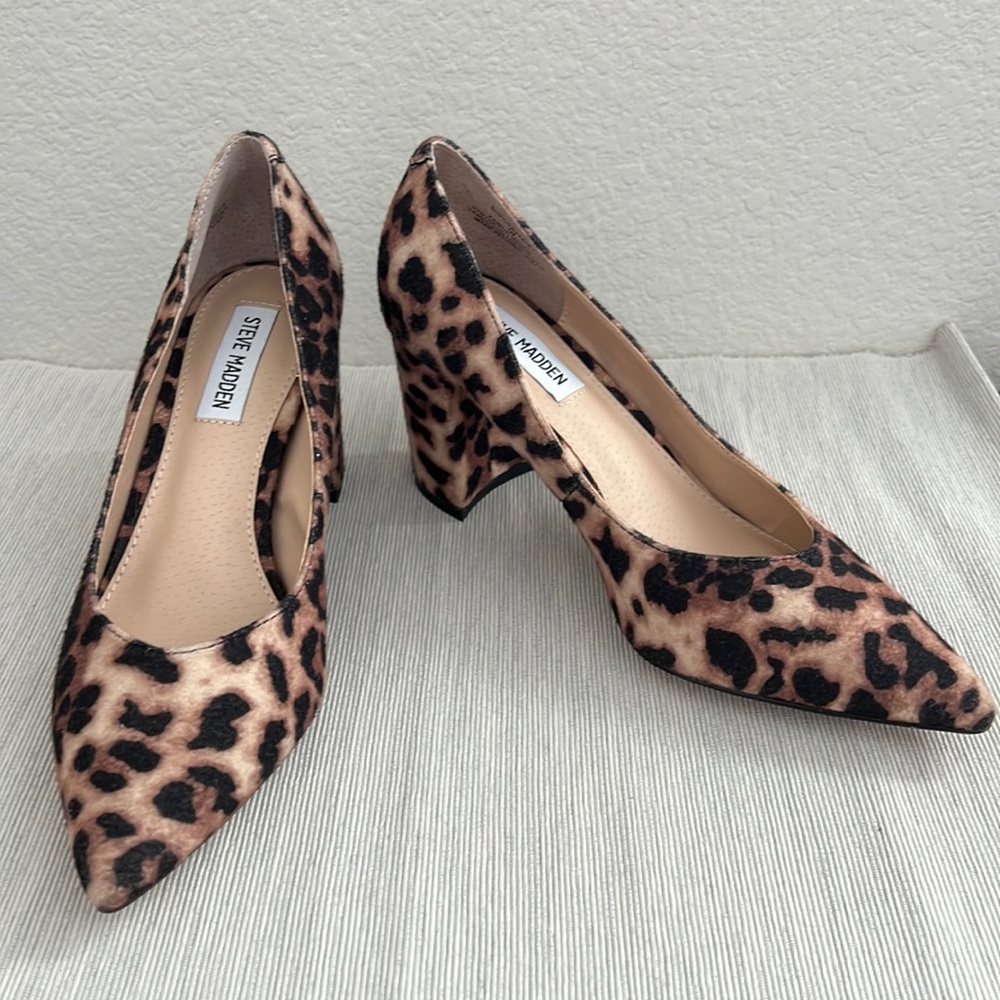Steve Madden Leopard Print Block Heel - image 1
